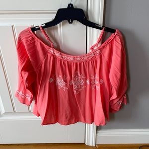 Flying Tomato off the shoulder top